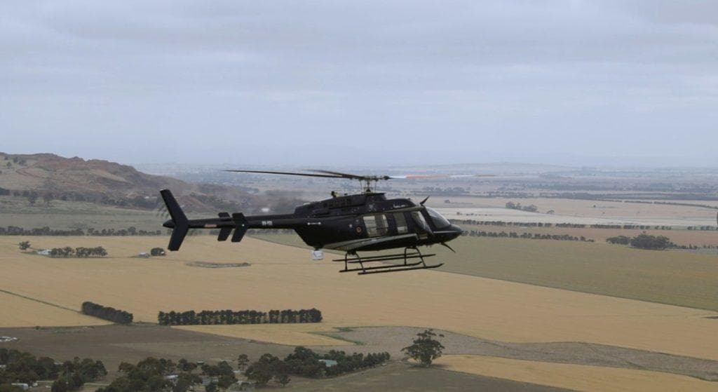 Powercor helicopters scanning powerlines in Victoria’s North-west